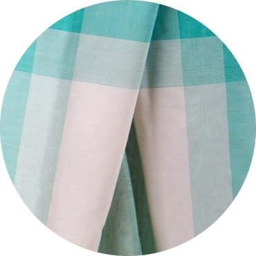 motif de sarong vert turquoise et crème à bande