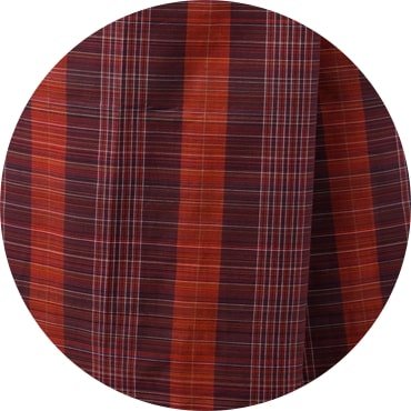 motif de sarong orange, rouge à bande