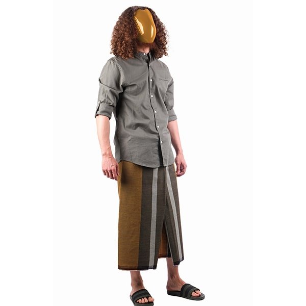 sarong-izare-bandes-marron-gris