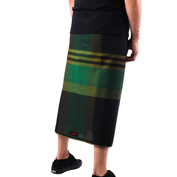 sarong-izare-carreaux-vert-olive-noir-3