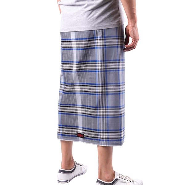 sarong-izare-grand-carreaux-lignes-bleues-blanc-gris-dos